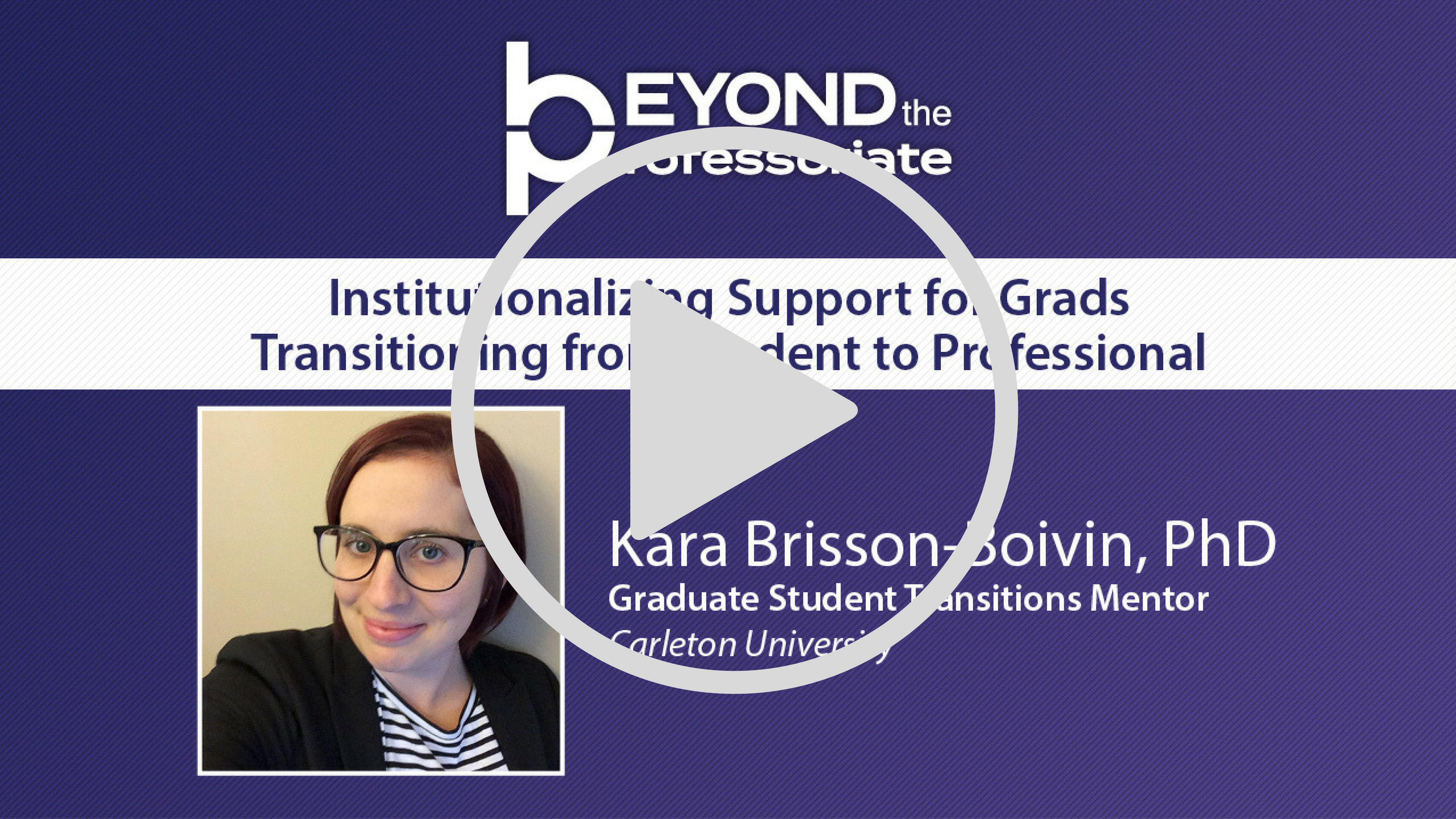 Institutionalizing Support for Grads Transitioning from Student to Professional