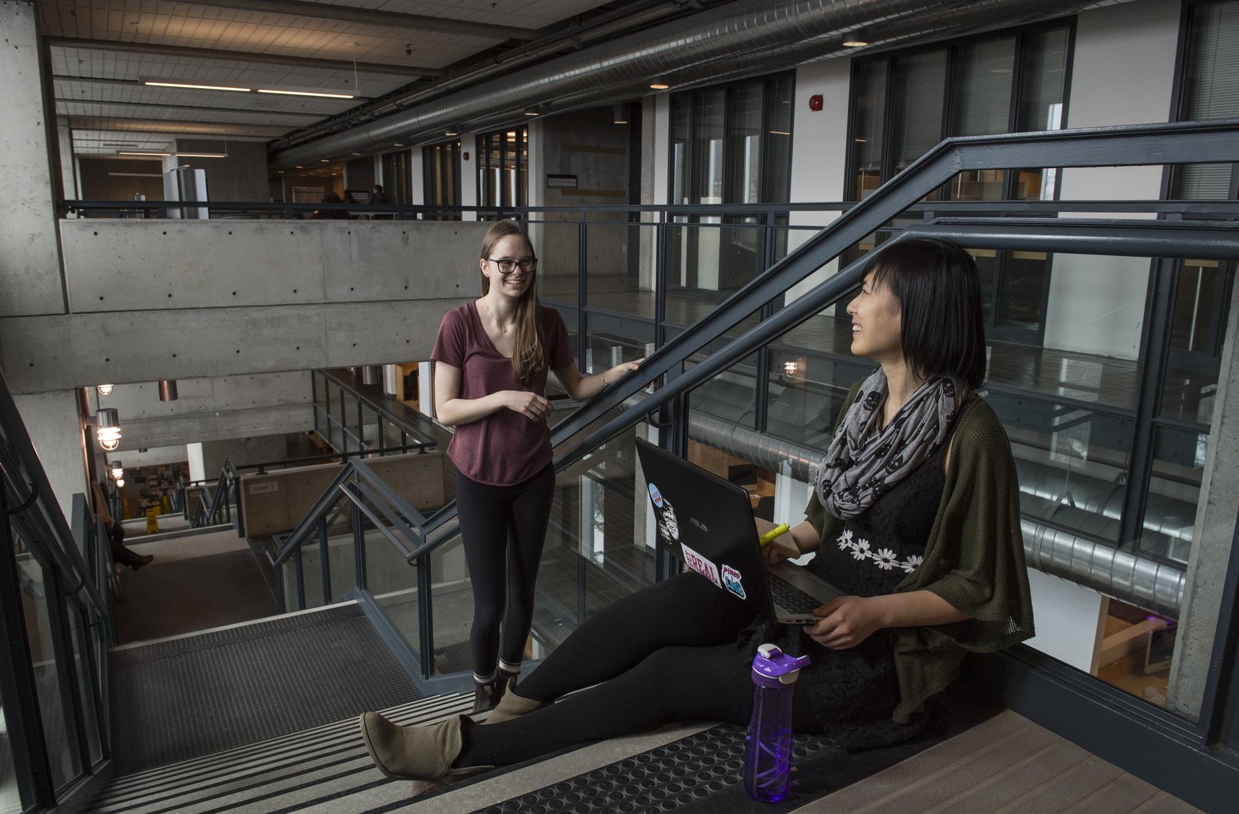 students on campus