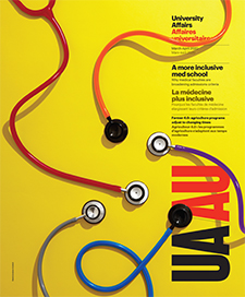 Stethoscope on yellow banner