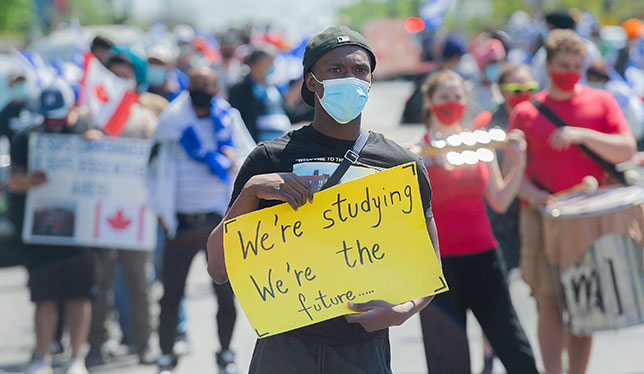 Students protest