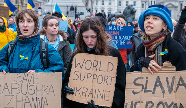 Protest in support of Ukraine