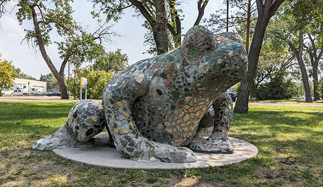 Frog statue