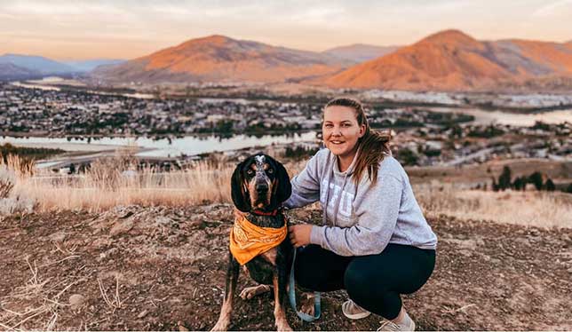 Girl and a dog